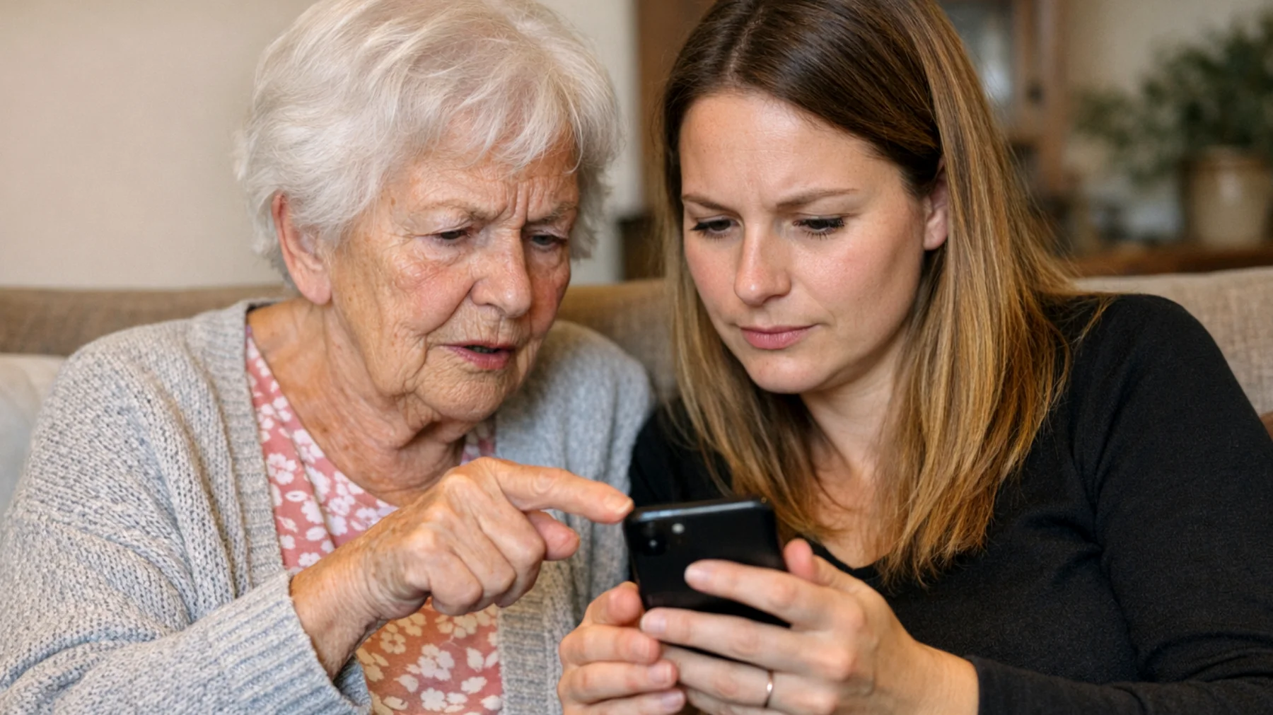 Die Großmutter bemerkt, dass ihre erwachsene Enkelin Social Media auf eine Weise nutzt, die sie beunruhigt: Sie veröffentlicht zu persönliche Inhalte, interagiert mit unbekannten Personen und scheint sich der möglichen Risiken für ihre Privatsphäre und Sicherheit nicht bewusst zu sein. Die Großmutter weiß nicht, wie sie das Thema ansprechen soll, ohne als altmodisch oder übergriffig wahrgenommen zu werden."